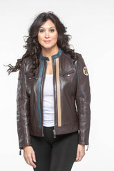 Steve McQueen Jutta 2 Dark Brown Leather Jacket for Women